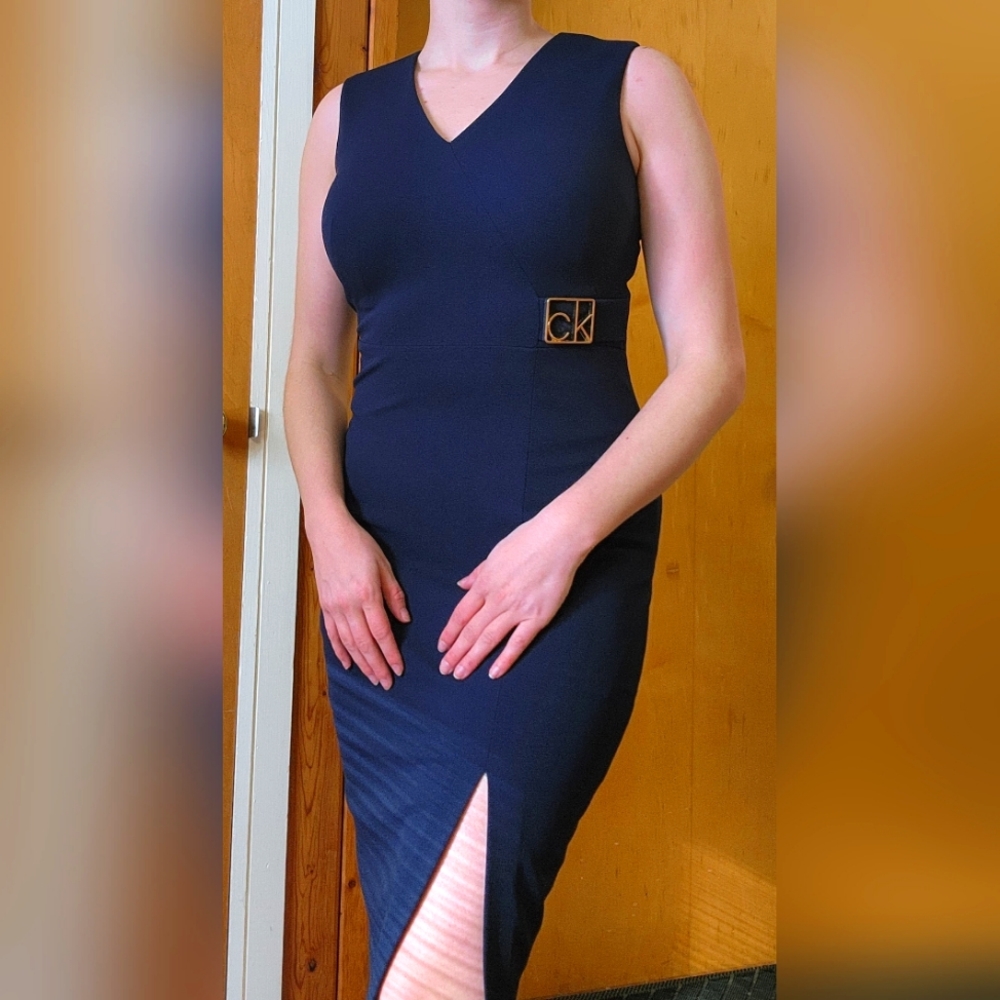 Navy CK Office Dress